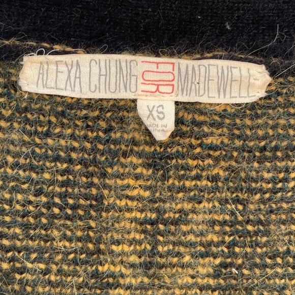 Madewell Black and Gold Plaid Cardigan size Xsmall - Picture 4 of 10